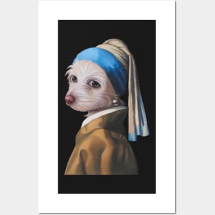 The Dog with the Pearl Earring (silhouette) Posters and Art